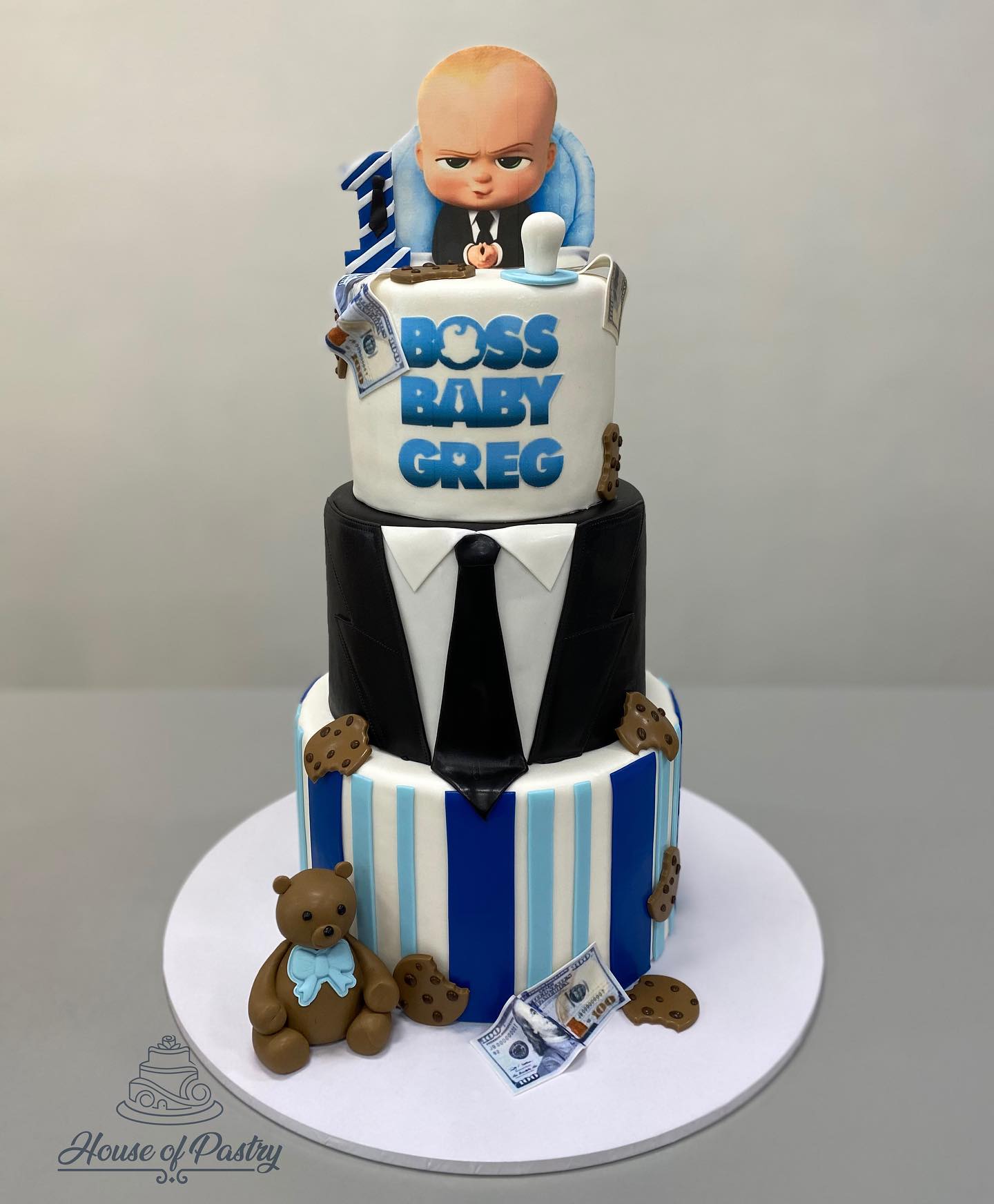 Boss Baby Tall Theme cake – THE BROWNIE STUDIO